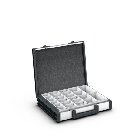 varioCase M 84 with 24 boxes WxDxH: 396x337x84mm - anodised aluminium