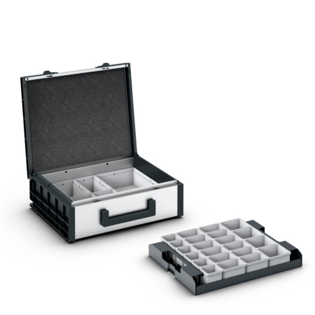 varioCase M 135 with 33  boxes WxDxH: 396x337x135mm - anodised aluminium