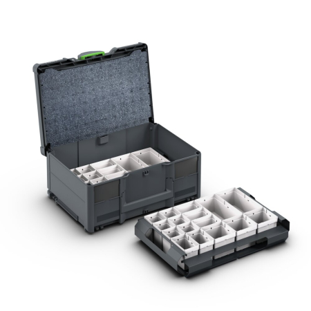 bott Systainer³ M 187 with 32 boxes - WxDxH: 396x296x187mm - plastic / RAL 7016
