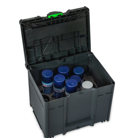 bott Systainer³ M 237 with spray can insert for 14 cans - WxDxH: 396x296x337mm - plastic / RAL 7016