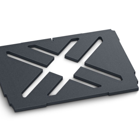 Base cushion with cross shaped cut-out for all Systainer³ L - WxDxH: 482x289x10mm - hard foam / anthracite grey