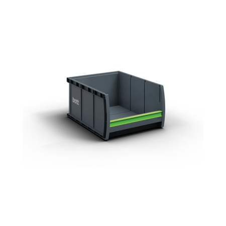 bottBox L3X with label clip WxDxH: 264x339x165mm - plastic RAL 7016