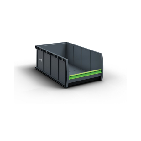 bottBox L4X with label clip WxDxH: 264x451x165mm - plastic RAL 7016