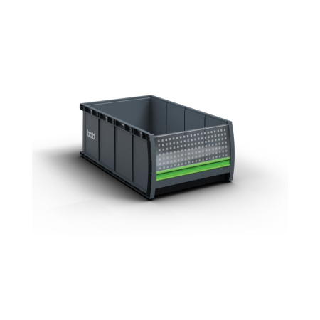 bottBox L4X with window and label clip - WxDxH: 264x451x165mm - plastic RAL 7016