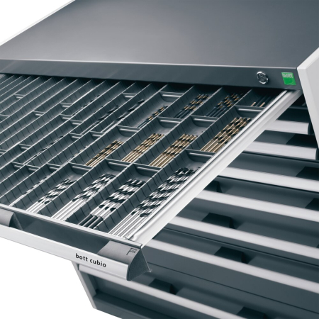 cubio trough block divider kit 60 compartment - WxDxH: 1050x525x75mm - plastic / RAL 7011