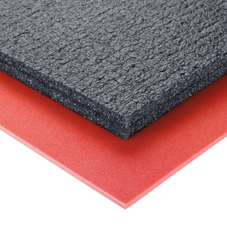 cubio foam drawer inlay WxDxH: 525x525x27mm - anthracite / red