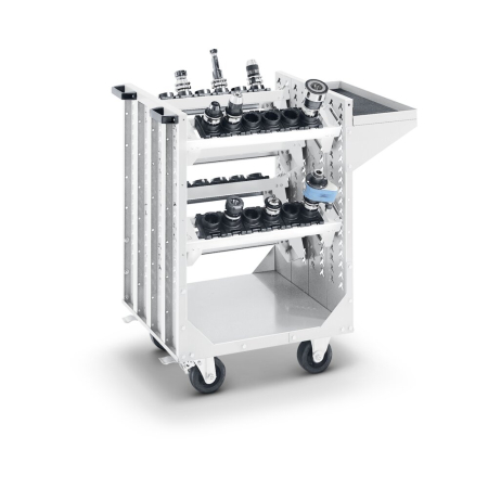 CNC high capacity trolley for use with tool carriers - WxDxH: 670x600x985mm - RAL 7035