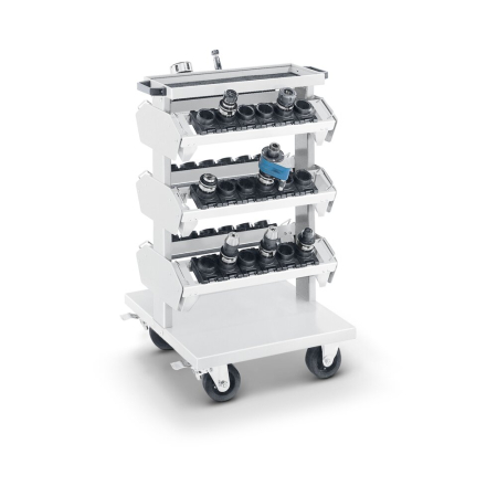 CNC compact trolley for use with tool carriers - WxDxH: 650x710x1020mm - RAL 7035