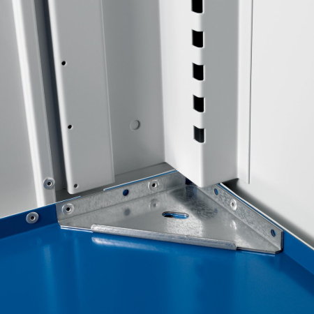 cubio cupboard (perfo door liner) louvre backpanel, 3x shelves, 25x bins WxDxH: 1050x650x2000mm