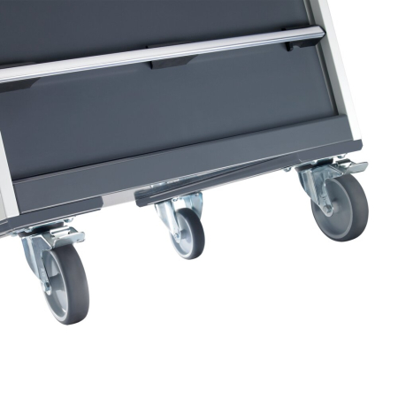 cubio maintenance trolley (lino) 525/525 with cupboard / cupboard WxDxH: 1050x525x890mm