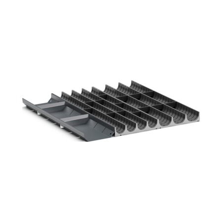 cubio trough block divider kit 21 compartment - WxDxH: 525x525x75mm - plastic / RAL 7011