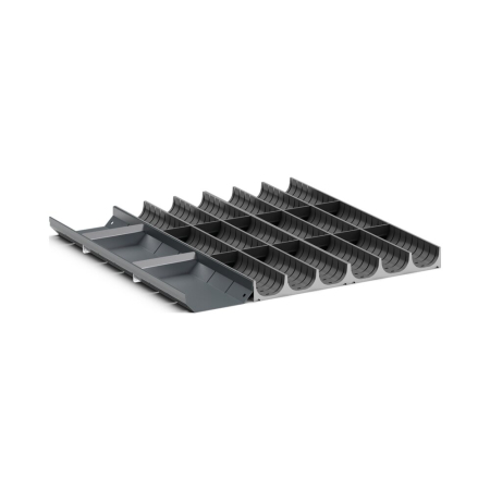 cubio trough block divider kit 18 compartment - WxDxH: 525x525x75mm - plastic / RAL 7011