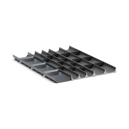 cubio trough block divider kit 20 compartment - WxDxH: 525x650x75mm - plastic / RAL 7011