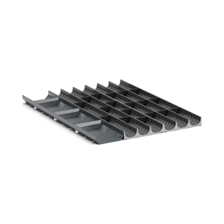 cubio trough block divider kit 24 compartment - WxDxH: 525x650x75mm - plastic / RAL 7011