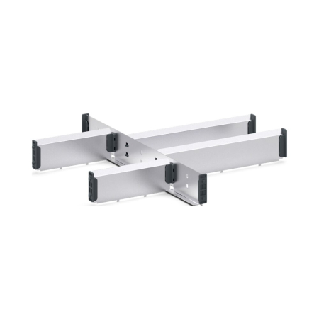 cubio adjustable metal divider kit 6 compartment - WxDxH: 525x525x75mm - galvanised steel
