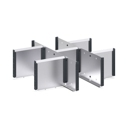 cubio adjustable metal divider kit 8 compartment - WxDxH: 525x525x150mm - galvanised steel
