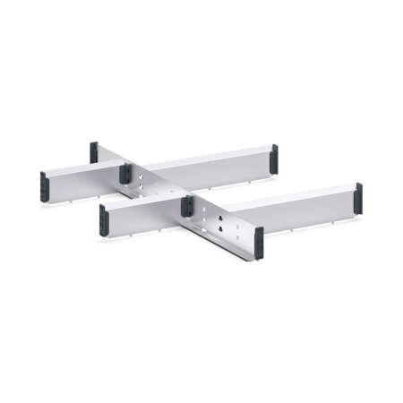 cubio adjustable metal divider kit 6 compartment - WxDxH: 525x650x75mm - galvanised steel