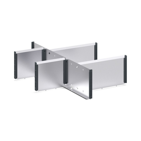 cubio adjustable metal divider kit 6 compartment - WxDxH: 525x650x150mm - galvanised steel
