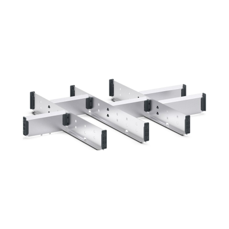 cubio adjustable metal divider kit 9 compartment - WxDxH: 650x525x75mm - galvanised steel