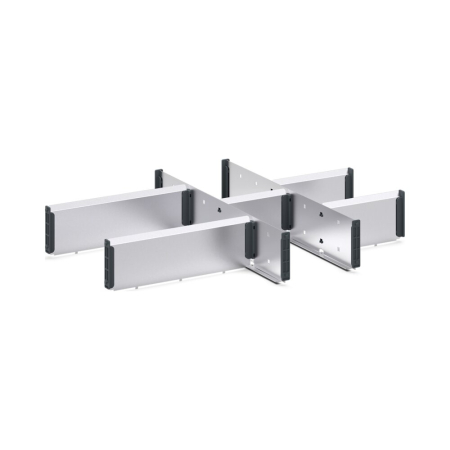 cubio adjustable metal divider kit 8 compartment - WxDxH: 650x525x100mm - galvanised steel