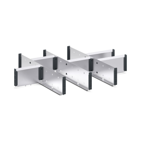cubio adjustable metal divider kit 9 compartment - WxDxH: 650x525x100mm - galvanised steel