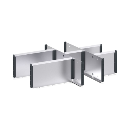 cubio adjustable metal divider kit 8 compartment - WxDxH: 650x525x150mm - galvanised steel