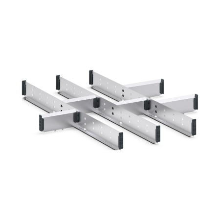 cubio adjustable metal divider kit 9 compartment - WxDxH: 650x750x75mm - galvanised steel