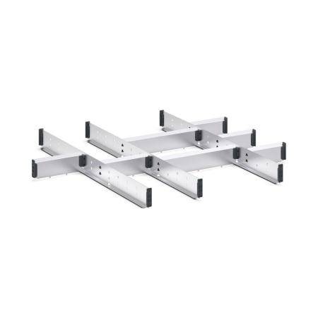 cubio adjustable metal divider kit 11 compartment - WxDxH: 800x750x75mm - galvanised steel