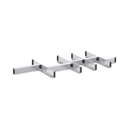 cubio adjustable metal divider kit 10 compartment - WxDxH: 1050x525x75mm - galvanised steel