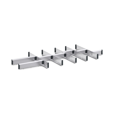 cubio adjustable metal divider kit 13 compartment - WxDxH: 1050x525x75mm - galvanised steel