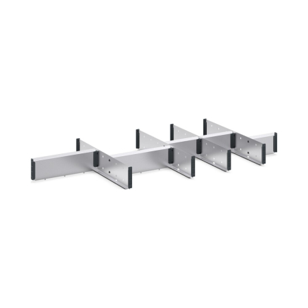 cubio adjustable metal divider kit 10 compartment - WxDxH: 1050x525x100mm - galvanised steel