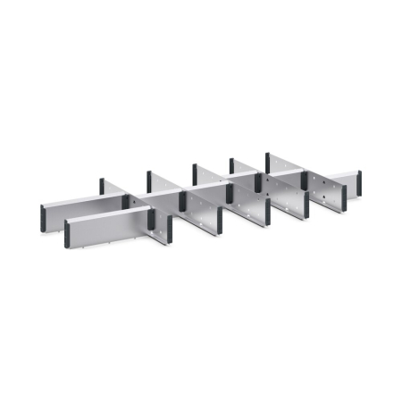 cubio adjustable metal divider kit 13 compartment - WxDxH: 1050x525x100mm - galvanised steel