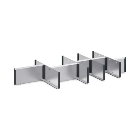 cubio adjustable metal divider kit 10 compartment - WxDxH: 1050x525x150mm - galvanised steel