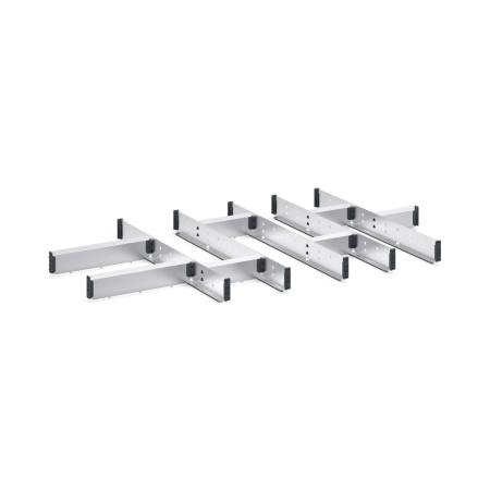 cubio adjustable metal divider kit 13 compartment - WxDxH: 1050x650x75mm - galvanised steel