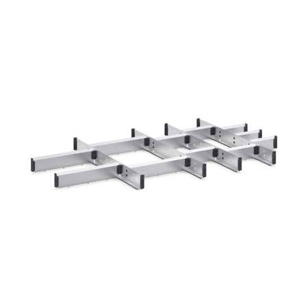 cubio adjustable metal divider kit 16 compartment - WxDxH: 1050x650x75mm - galvanised steel