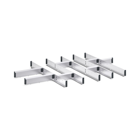 cubio adjustable metal divider kit 13 compartment - WxDxH: 1050x750x75mm - galvanised steel