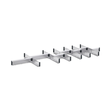 cubio adjustable metal divider kit 14 compartment - WxDxH: 1300x525x75mm - galvanised steel