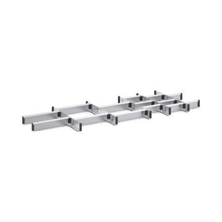 cubio adjustable metal divider kit 20 compartment - WxDxH: 1300x525x75mm - galvanised steel