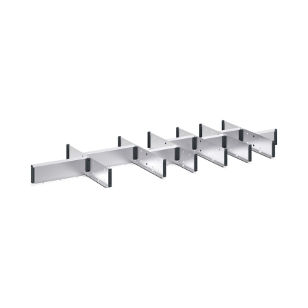 cubio adjustable metal divider kit 14 compartment - WxDxH: 1300x525x100mm - galvanised steel