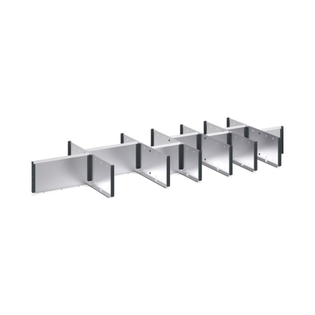 cubio adjustable metal divider kit 14 compartment - WxDxH: 1300x525x150mm - galvanised steel