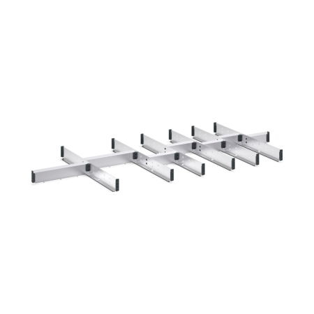 cubio adjustable metal divider kit 14 compartment - WxDxH: 1300x650x75mm - galvanised steel