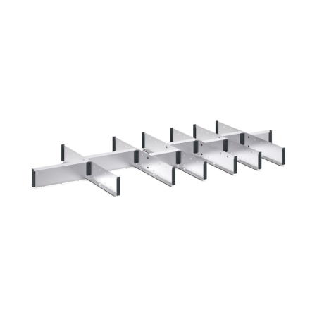 cubio adjustable metal divider kit 14 compartment - WxDxH: 1300x650x100mm - galvanised steel