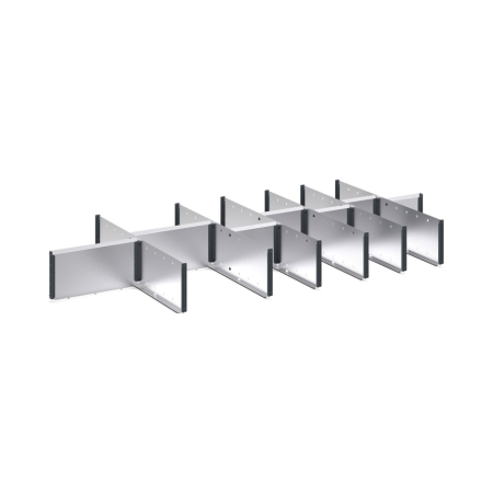 cubio adjustable metal divider kit 14 compartment - WxDxH: 1300x650x150mm - galvanised steel