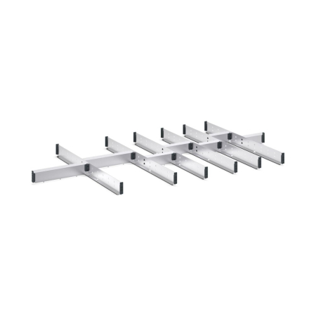 cubio adjustable metal divider kit 14 compartment - WxDxH: 1300x750x75mm - galvanised steel