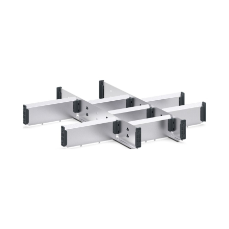 cubio adjustable metal divider kit 10 compartment - WxDxH: 525x525x75mm - galvanised steel