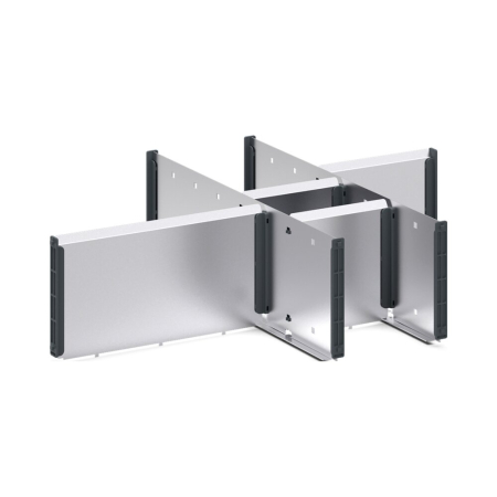 cubio adjustable metal divider kit 7 compartment - WxDxH: 650x525x150mm - galvanised steel