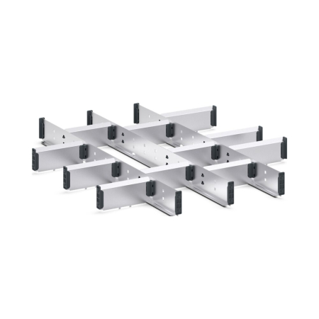 cubio adjustable metal divider kit 15 compartment - WxDxH: 650x750x75mm - galvanised steel