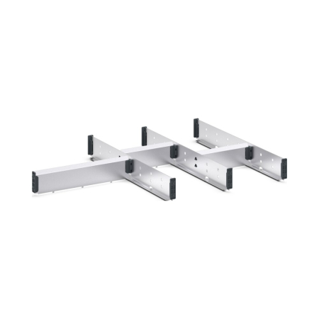 cubio adjustable metal divider kit 7 compartment - WxDxH: 800x525x75mm - galvanised steel