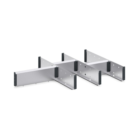 cubio adjustable metal divider kit 7 compartment - WxDxH: 800x525x100mm - galvanised steel