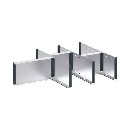 cubio adjustable metal divider kit 7 compartment - WxDxH: 800x525x150mm - galvanised steel